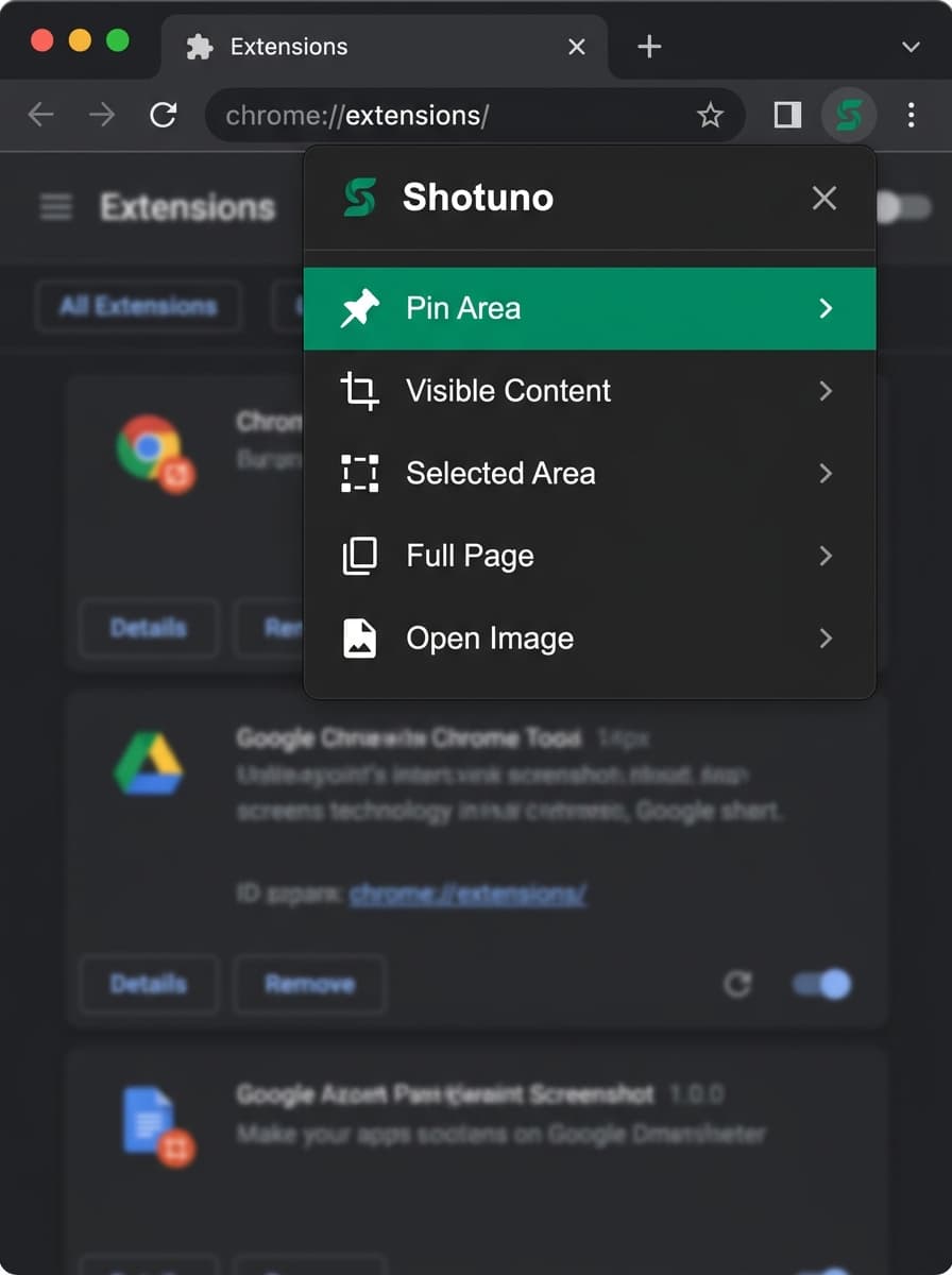 Shotuno capture mode options